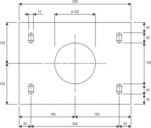 Funderingsplaat VE.P500 voor slagboom VE.500