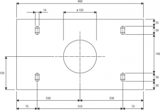 Funderingsplaat VE.P650 voor slagboom EVA.7 en VE.650